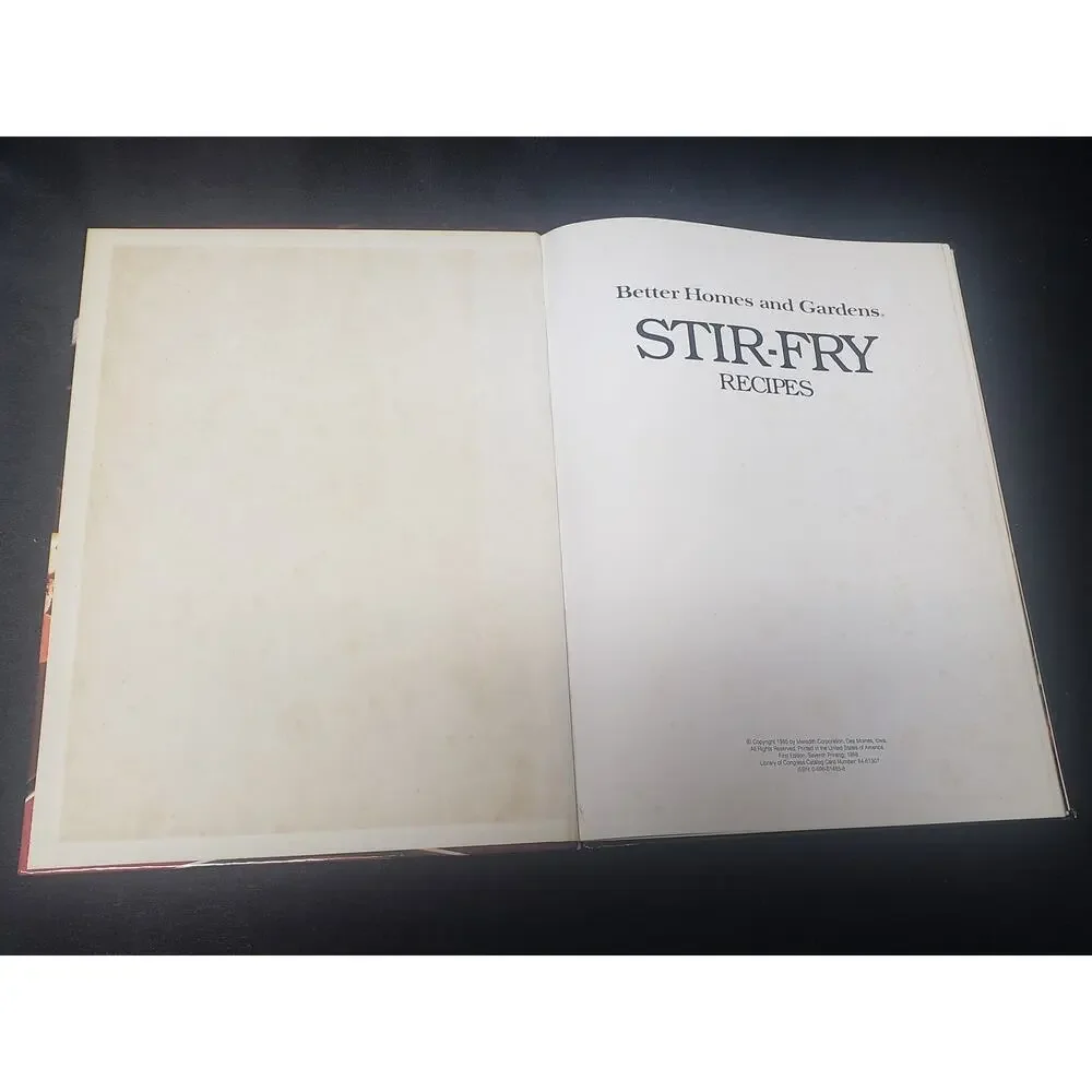 Vintage Better Home & Gardens Stir-Fry First Edition Recipes Hardback Cookbook